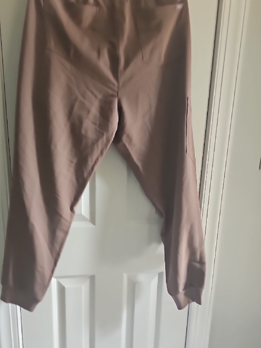 Figs Women's Brown Scrub Joggers with Pink Drawstring - Picture 7 of 7